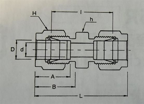 OD 1/16&quot; 316L SK-buisbevestigingen om een lekdichte montage te creëren