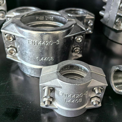 Veiligheidsklemmen voor slangfittings met bouten en moeren van roestvrij staal